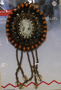 Prym 926347 Applikation Retro Leder Schmuck Aufnäher holz