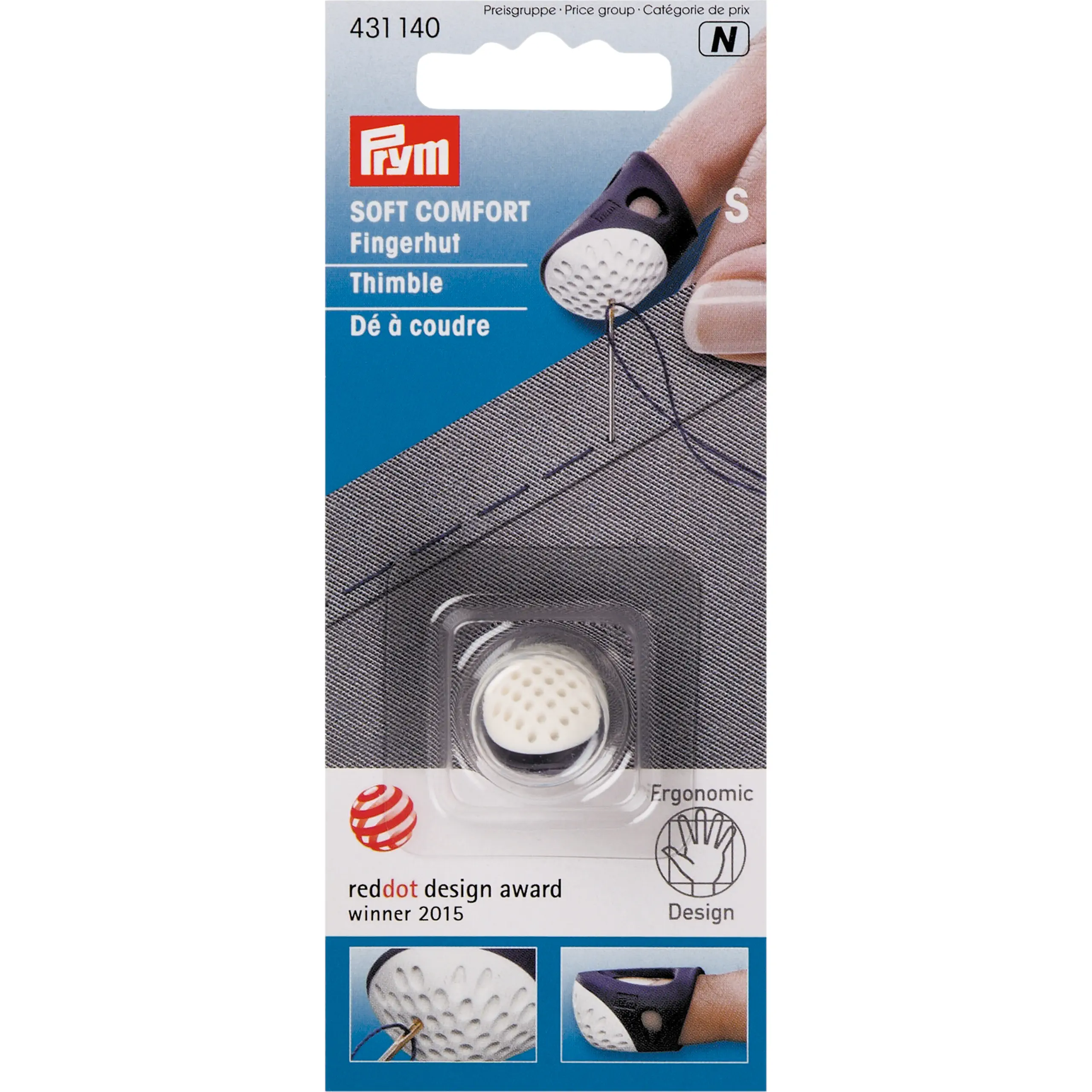 Prym 431140 Fingerhut ergonomics Größe S
