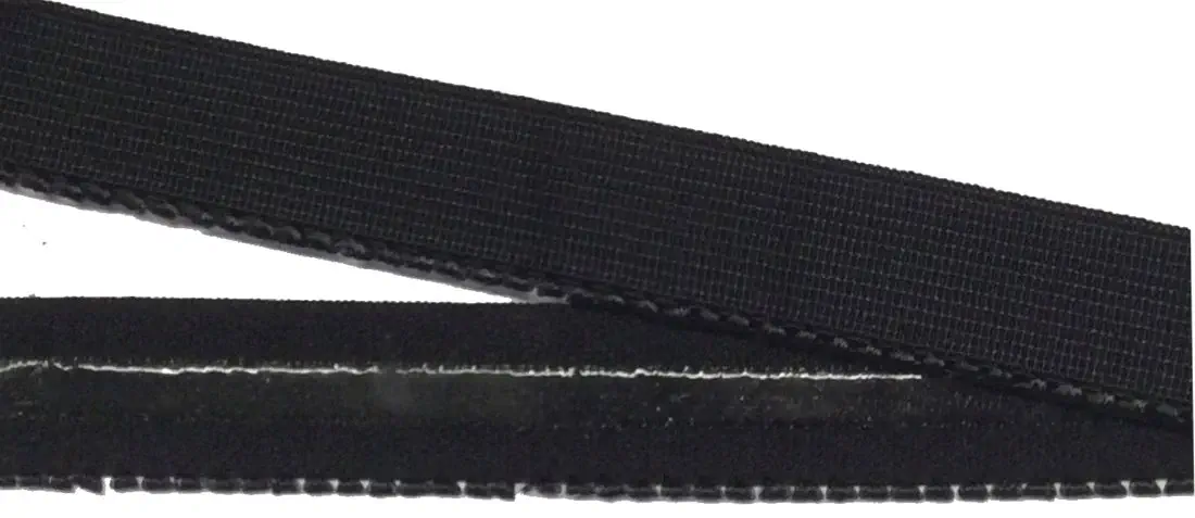 Gummiband 17 mm schwarz mit Silikon Beschichtung