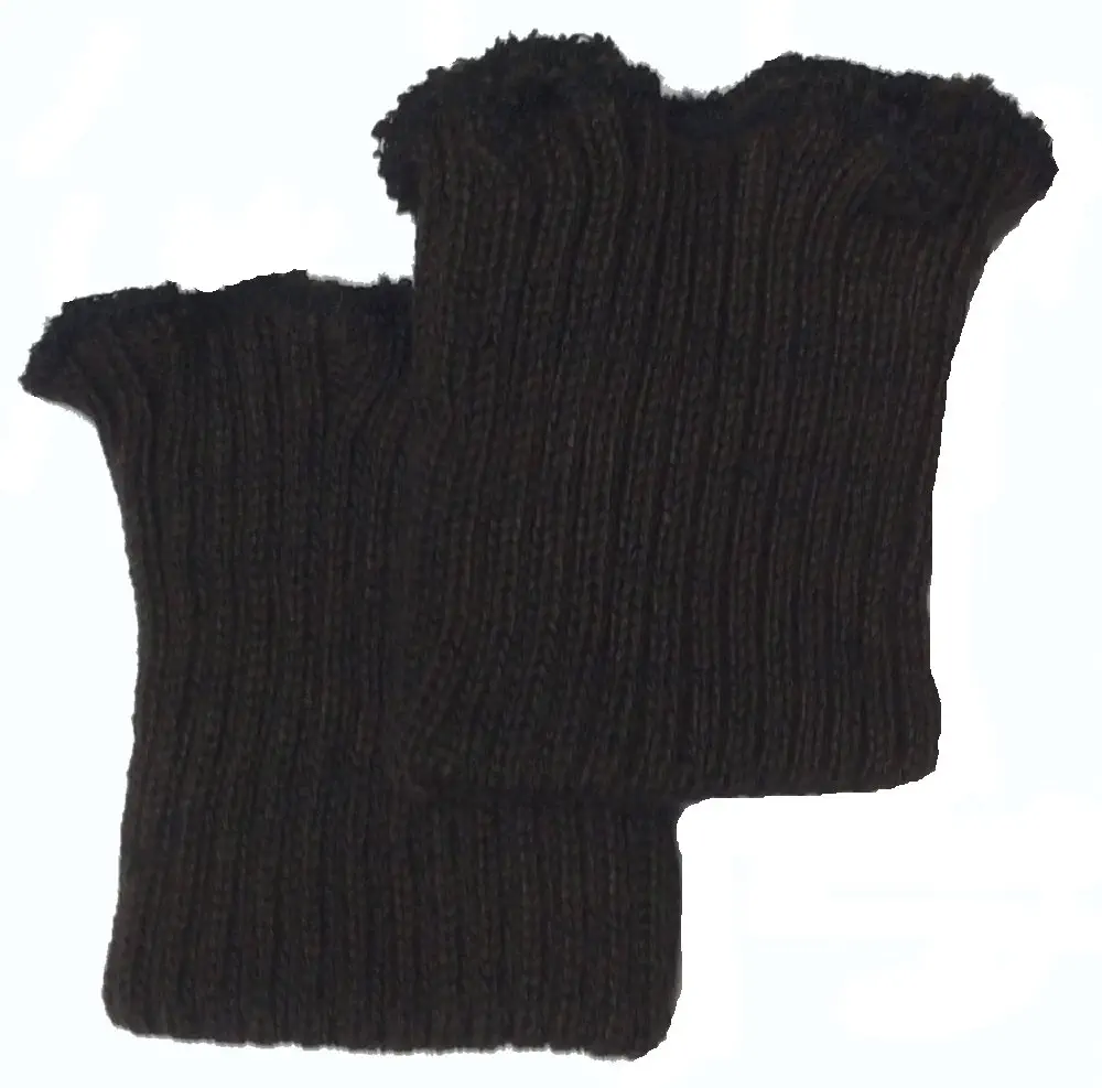 Ärmelbündchen dunkelbraun grob gestrickt