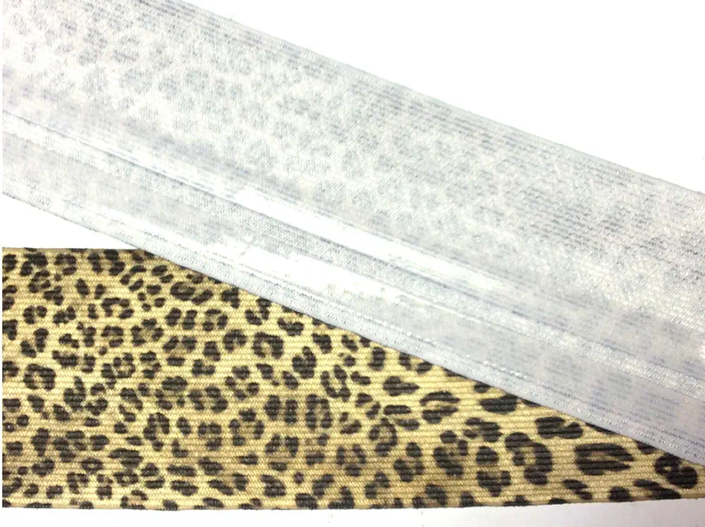 Gummiband mit Silikon Beschichtung 65 mm Leopard braun