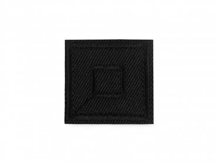 Applikation Quadrat 33 x 33 mm schwarz aufbügelbar