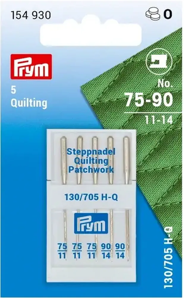 Prym 154930 Nähmaschinennadeln 130/705 Quilting 75+90