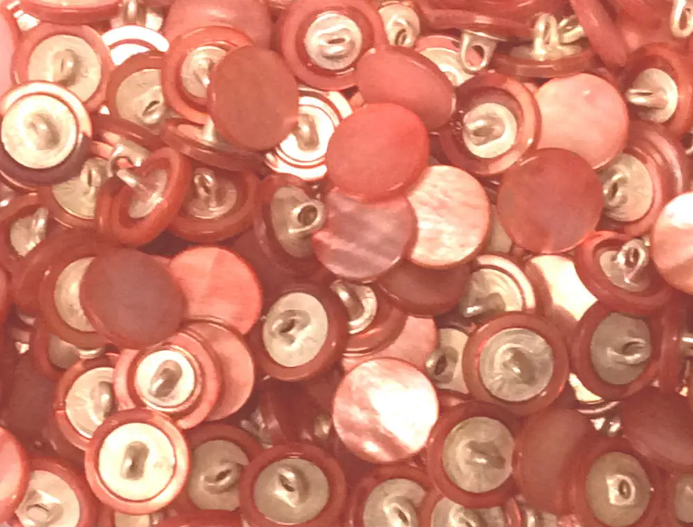 Knopf Echt Perlmutt 11 mm rosa schillernd