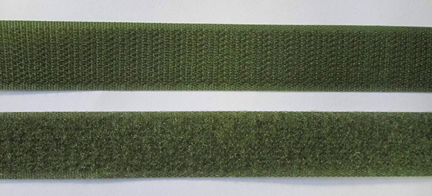 Klettband Haken- und Flauschband 20 mm oliv zum Nähen