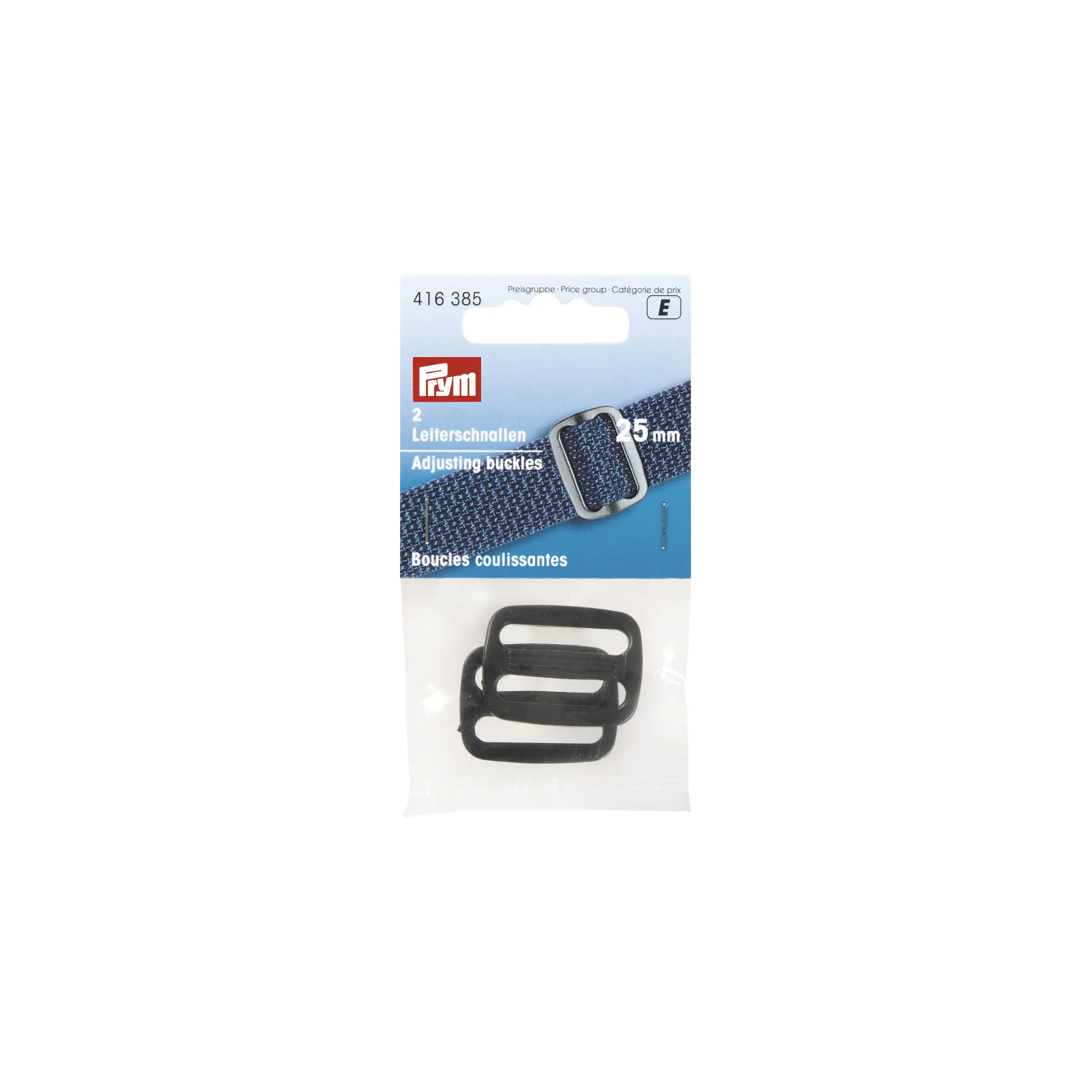Prym 416385 Leiterschnallen Kunststoff 25 mm schwarz