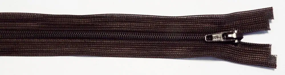 Reißverschluss braun dunkel, 056 cm Kunststoff teilbar Spirale R