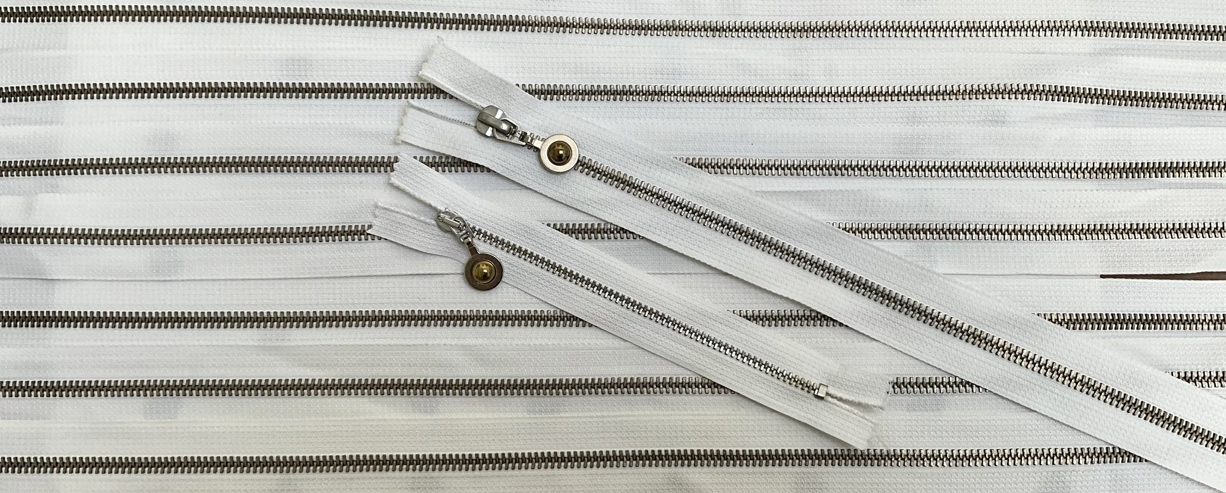 1 Set  RV weiß, 065 cm Metall teilbar Spirale + 2 RV weiß, 016 cm nicht teilbar R