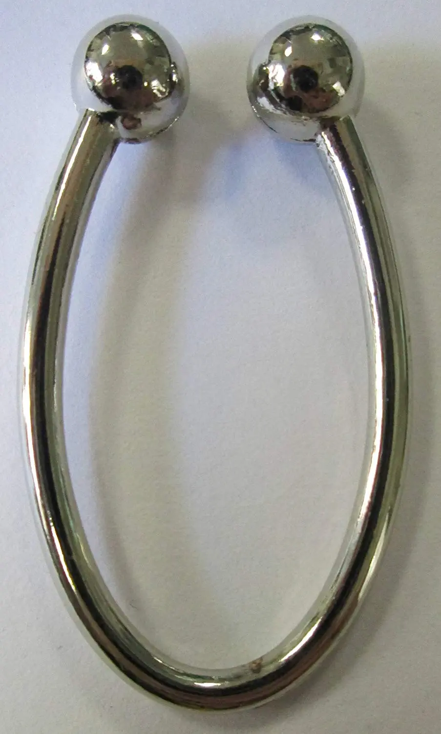 Raffring/Zierteil für Bekleidung silber 35 x 20 mm