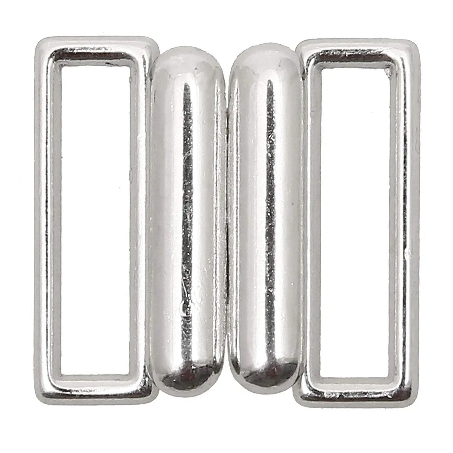 Bikiniverschluss 15 mm Metall silber