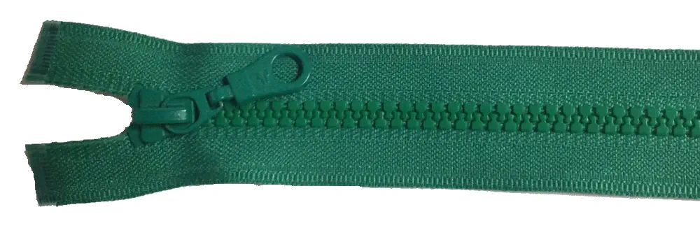 Reißverschluss grün, 050 cm Kunststoff teilbar Krampe