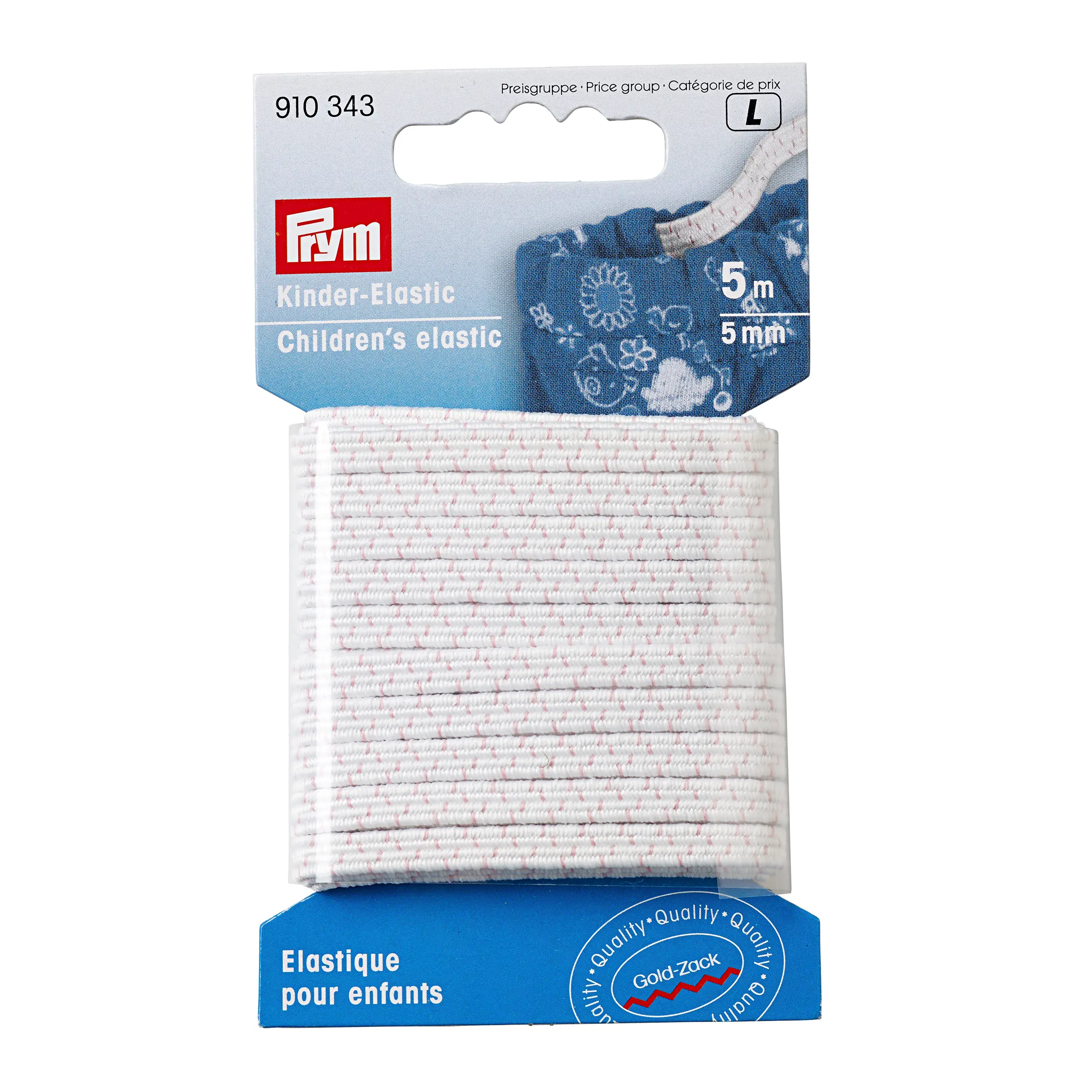 Prym 910343 5 m Kinder-Elastic 5 mm weiß