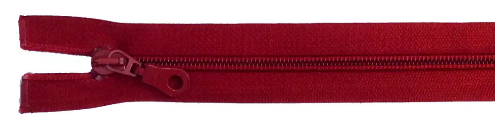 Reißverschluss rot dunkelrot, 046 cm Kunststoff teilbar R