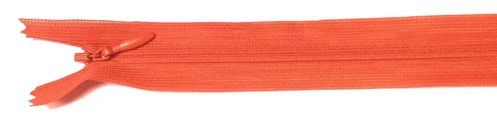 Reißverschluss orange, 060 cm Kunststoff nahtverdeckt