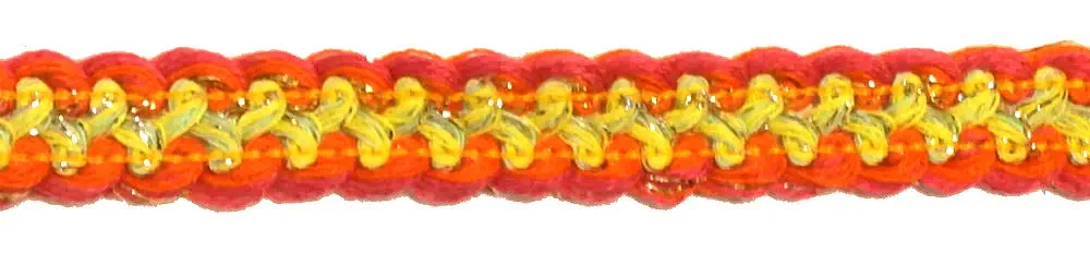 Posamentenborte 15 mm bunt mit Lurexfaden