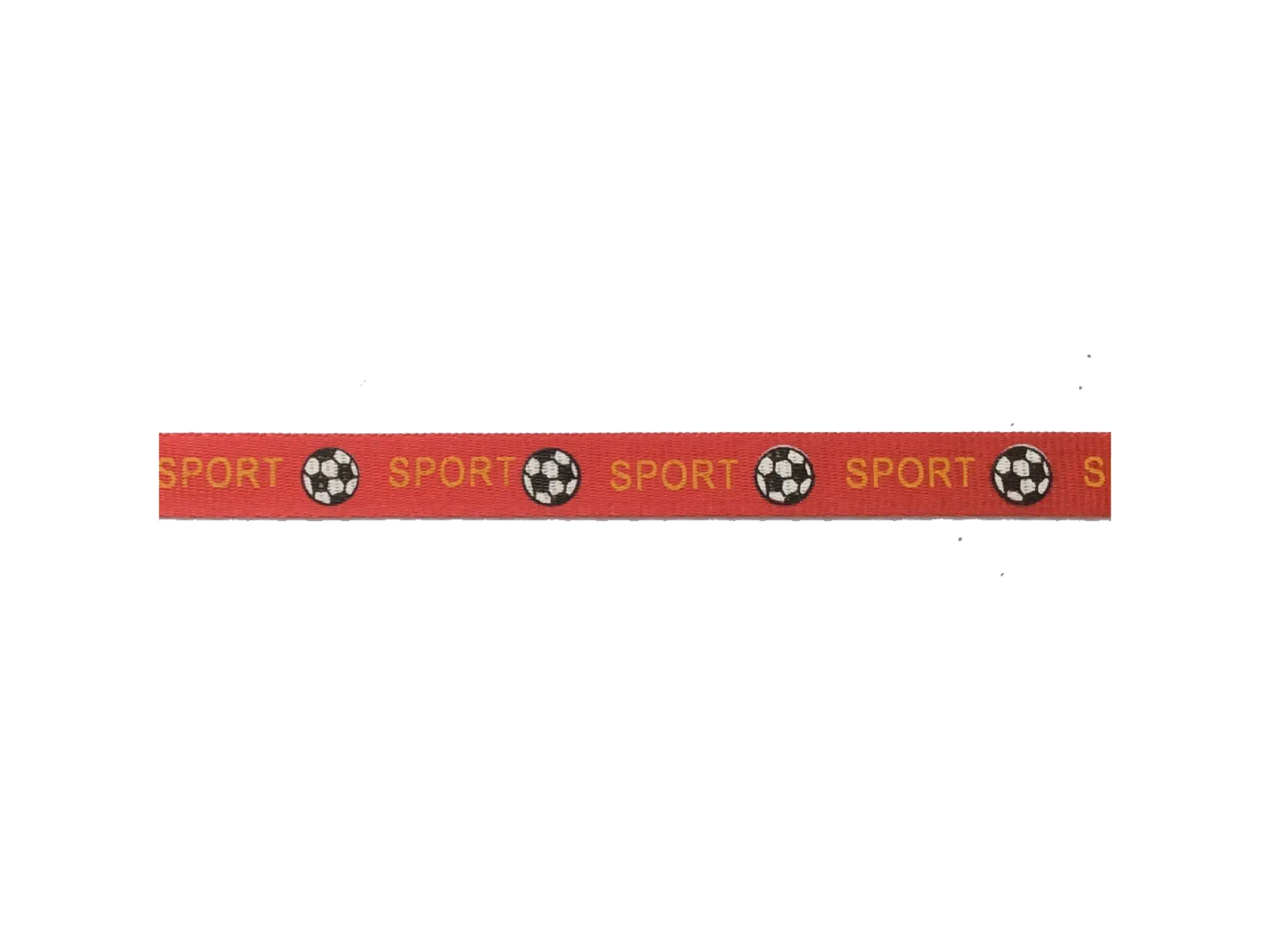 Ripsband 10 mm rot Fußball