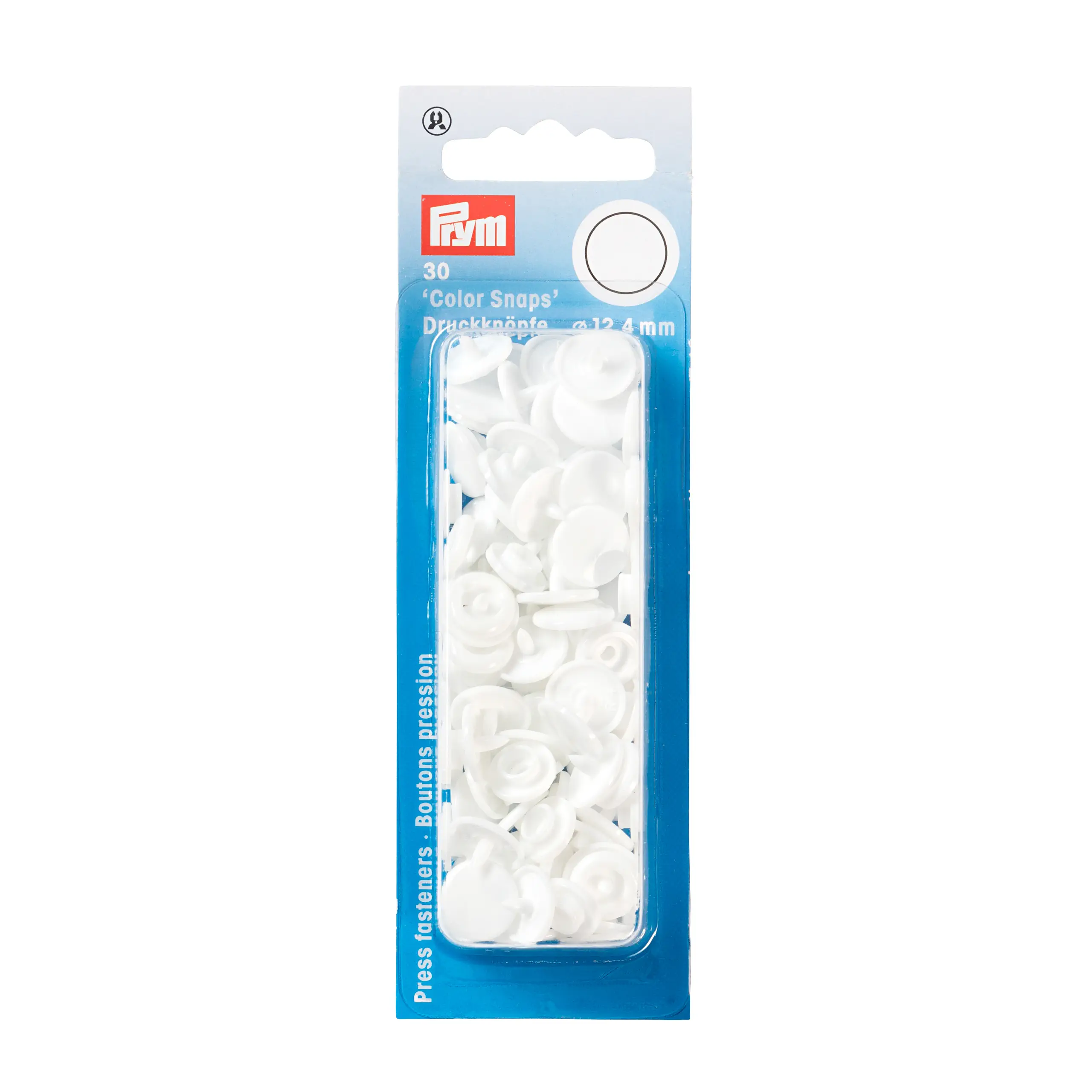 Prym 393103 Nähfrei-Druckknopf Color Snaps 12,4 mm weiß