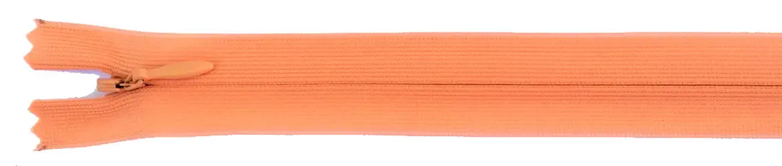 Reißverschluss orange apricot, 040 cm Kunststoff nahtverdeckt