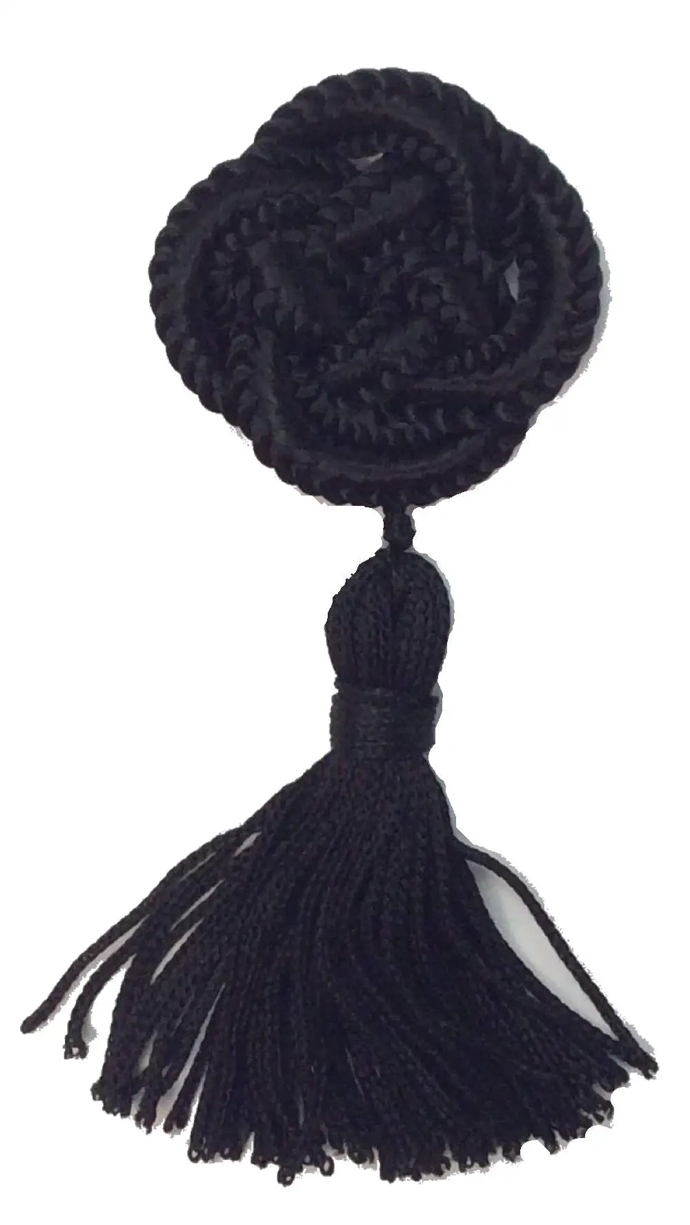 Posamenten Quaste schwarz 75 x 30mm