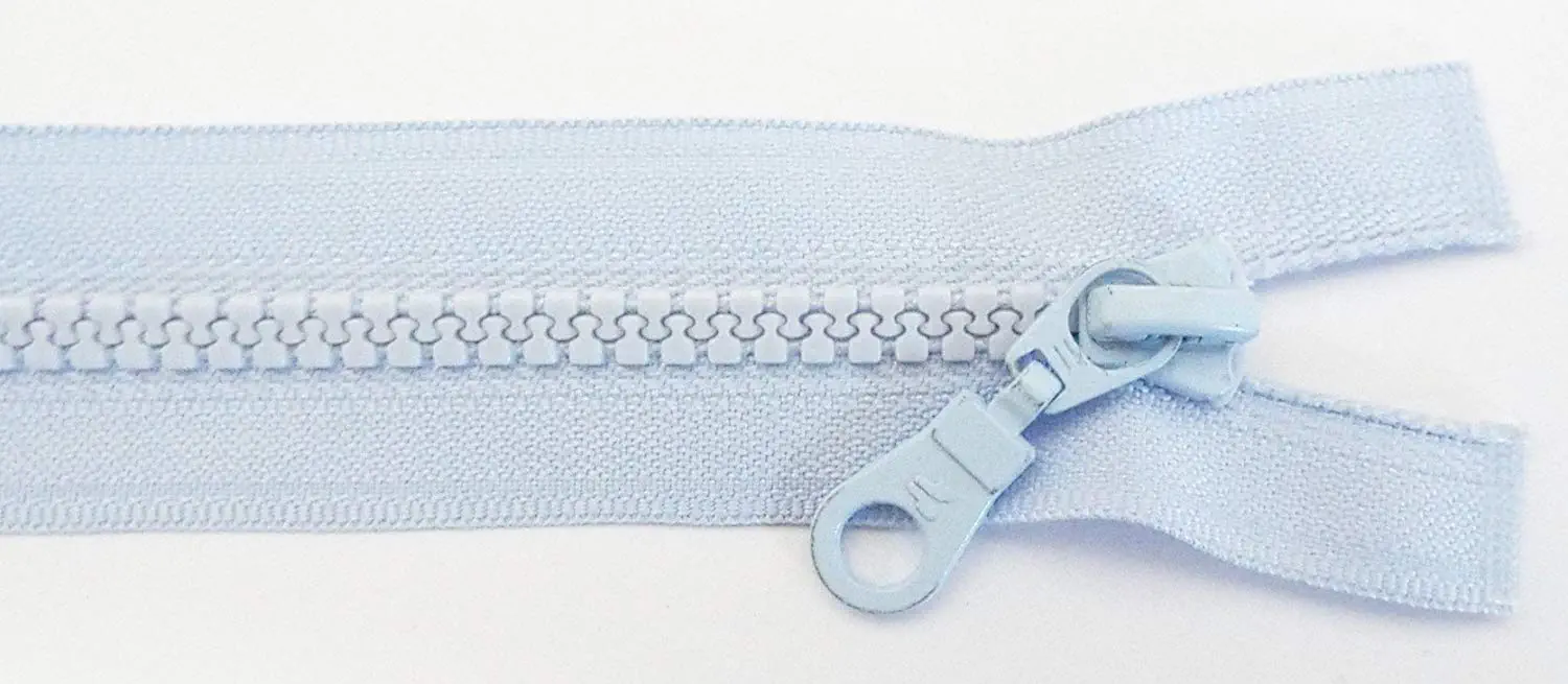 Reißverschluss blau hellblau, 025 cm Kunststoff teilbar Krampe