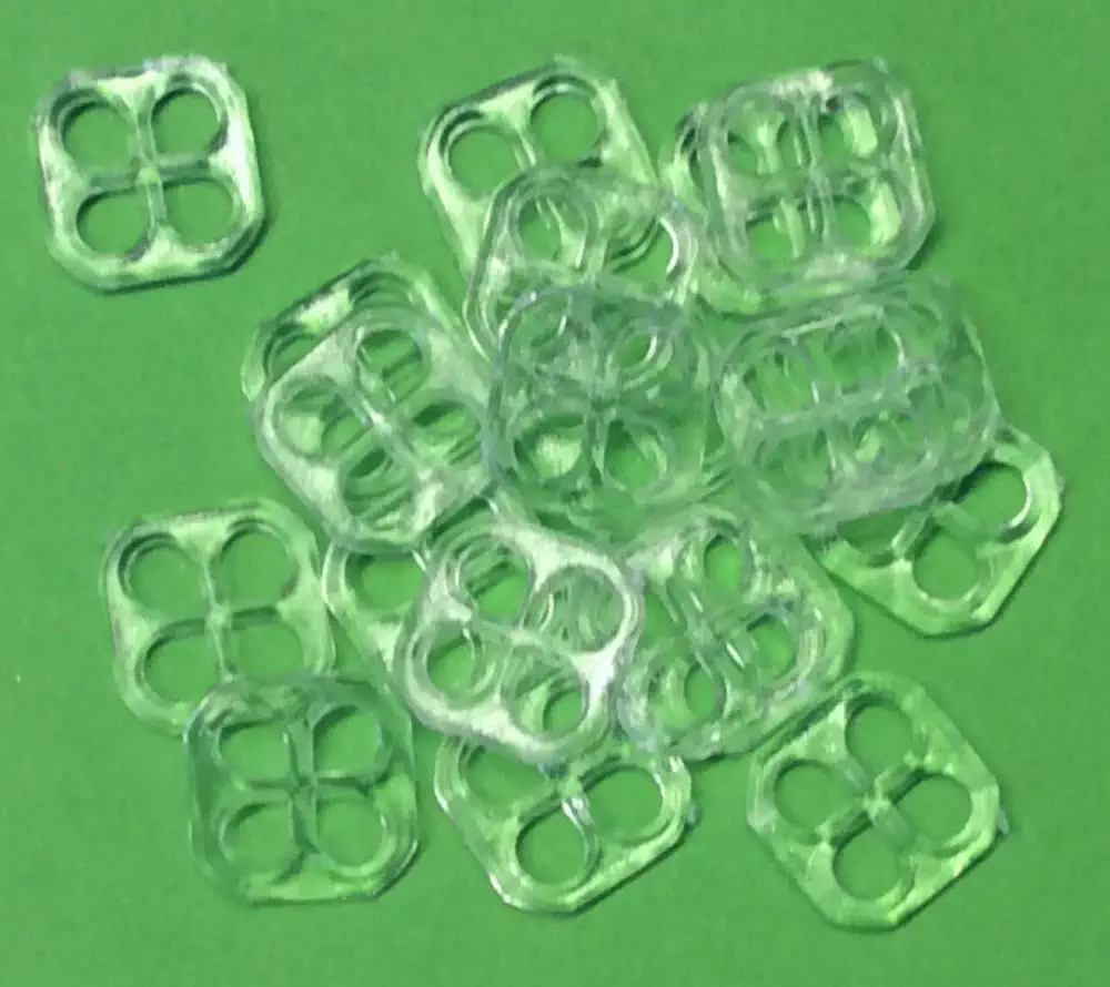 20 Hinternähknöpfe transparent 11 mm