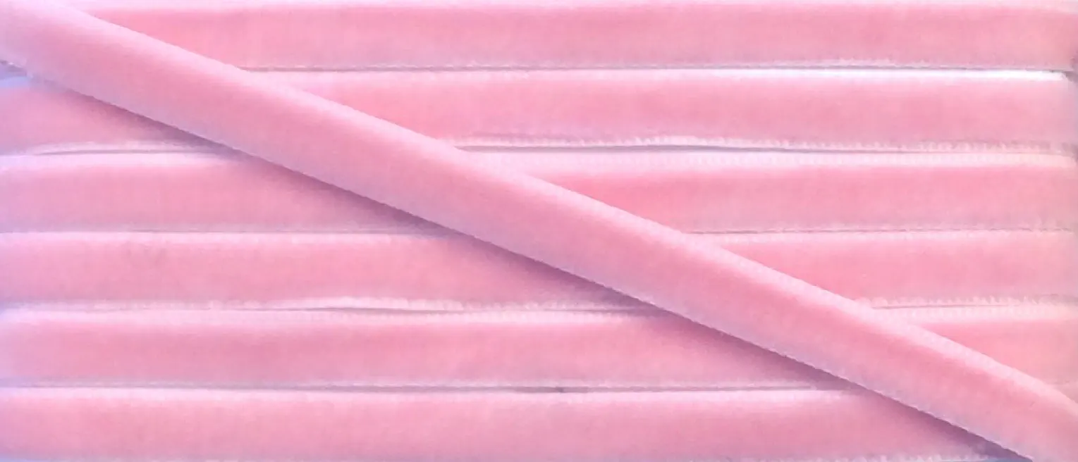 Samtband 005 mm zart rosa