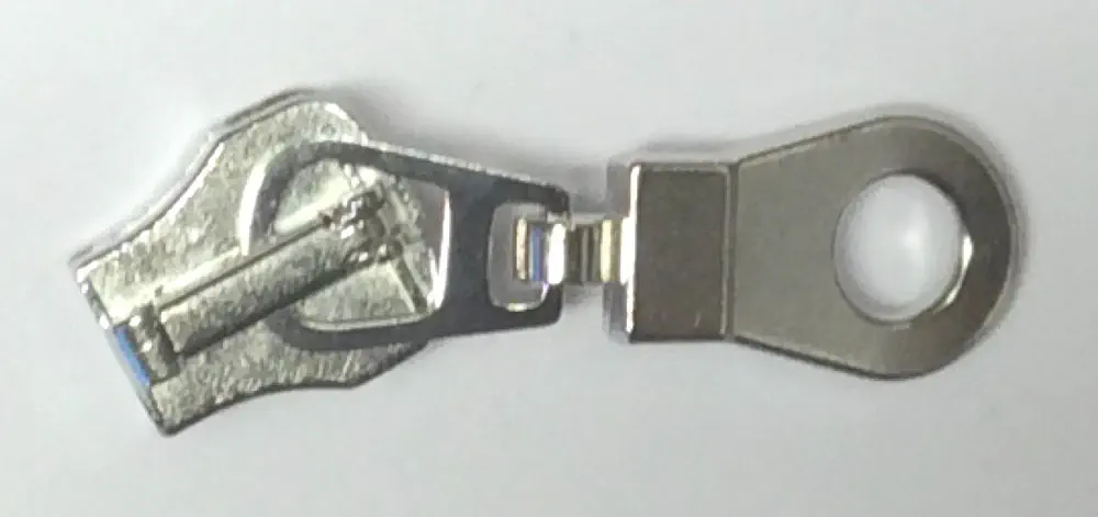 Schieber für Reißverschluß Kunststoff Spirale silber 6mm