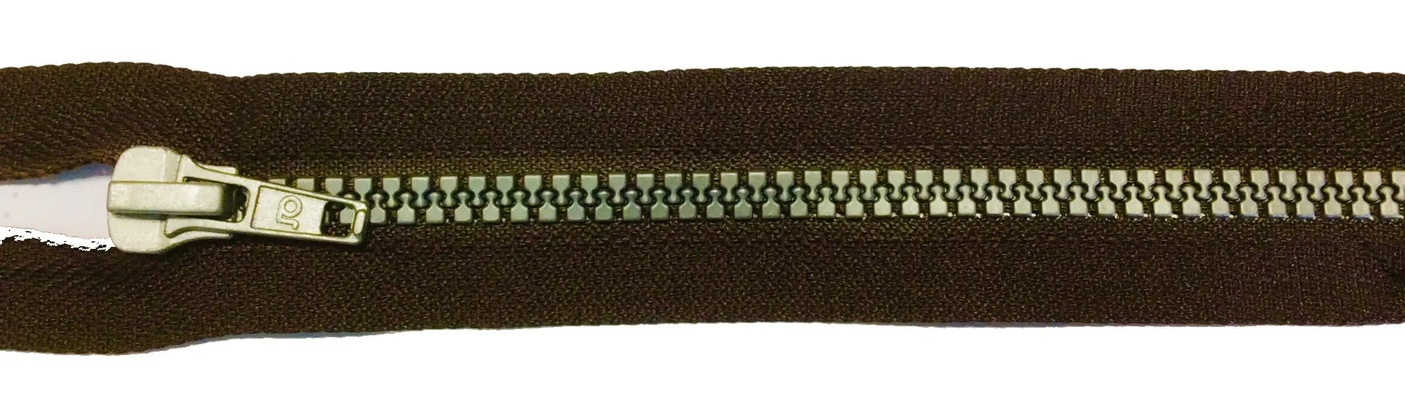 Reißverschluss braun, 060 cm Kunststoff teilbar Krampe R