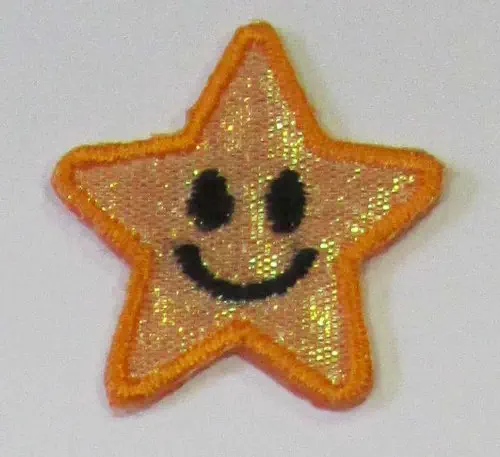 Applikation Sternchen orange 25 x 25 mm