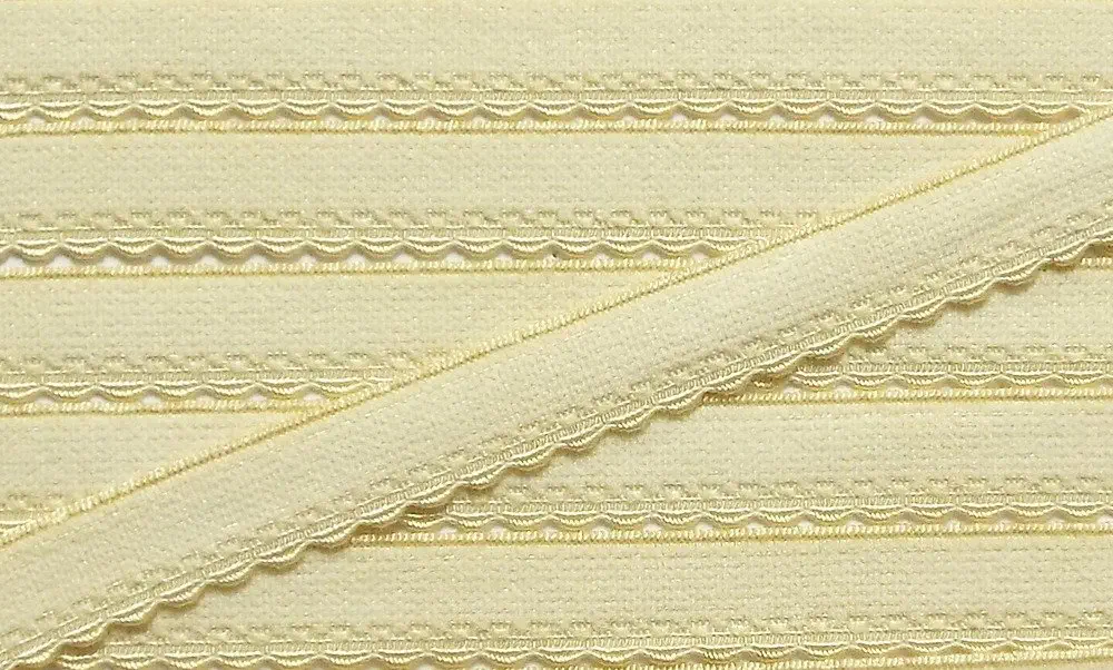 Wäschespitze elastisch 12 mm vanille