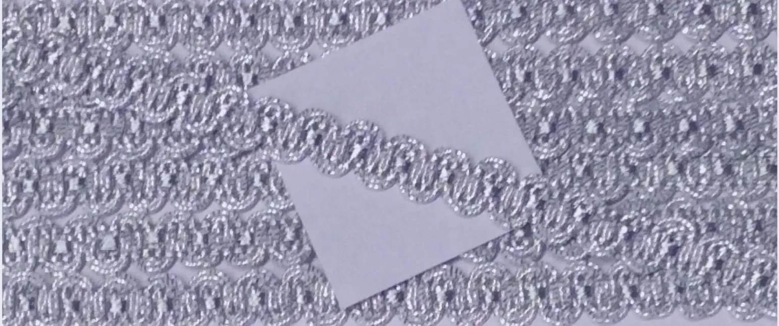 Borte Lurex 10 mm silber