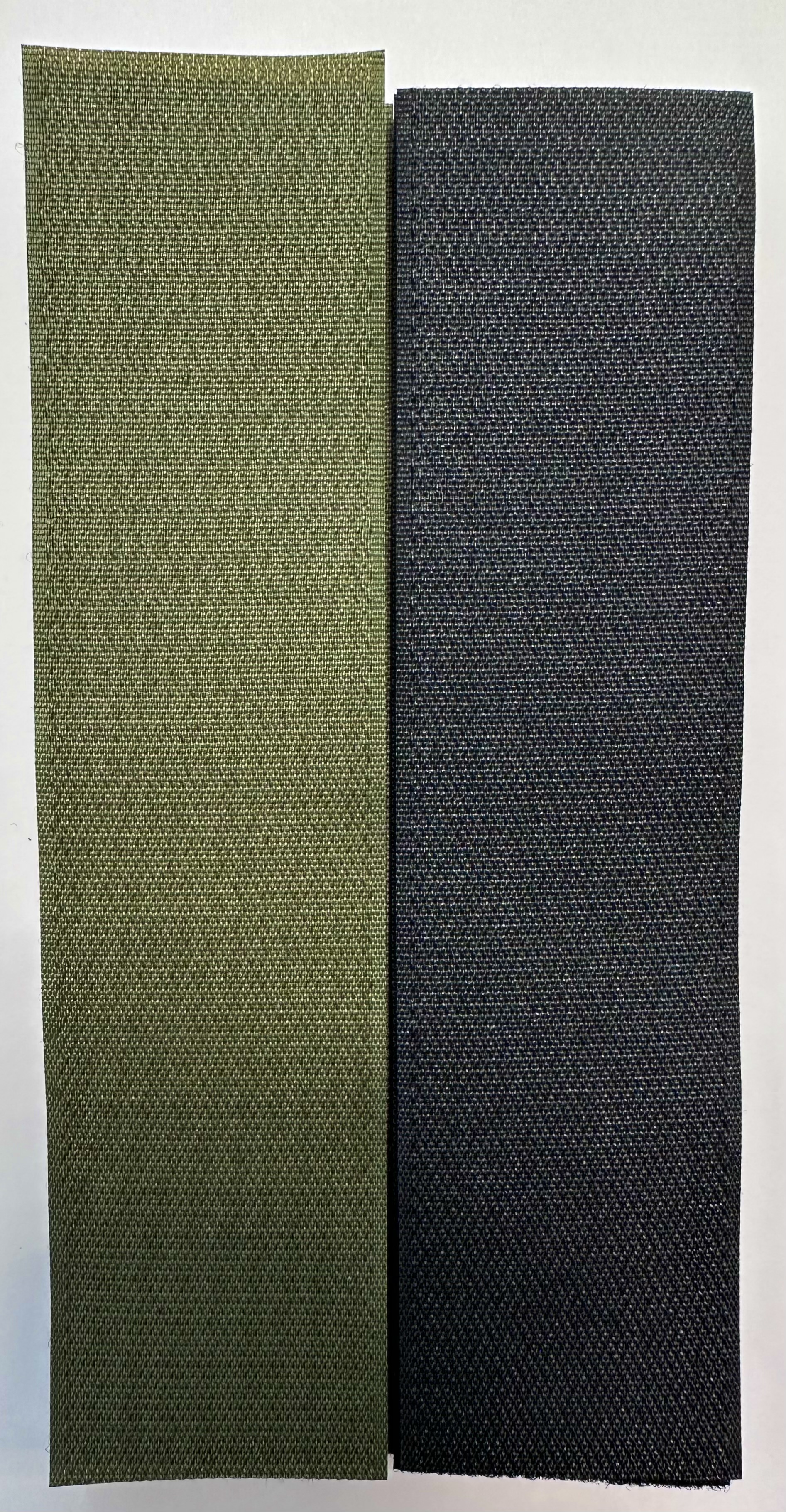 Klettband Haken- und Flauschband 50 mm oliv und schwarz je 5 Stück 20 cm zum Nähen