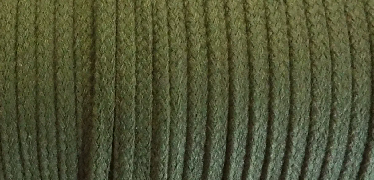 5 m Baumwollkordel 5 mm oliv