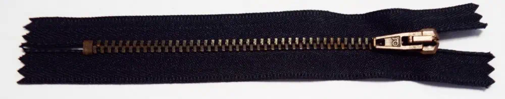 Reißverschluss blau dunkel marine, 012 cm Metall nicht teilbar 4 mm Kette R