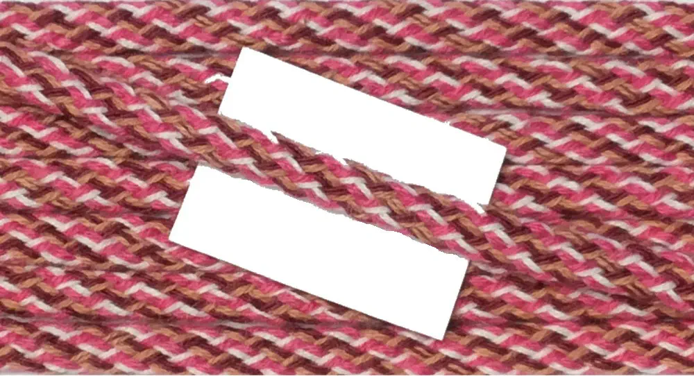 5 m Baumwollkordel 6 mm rosa multicolor