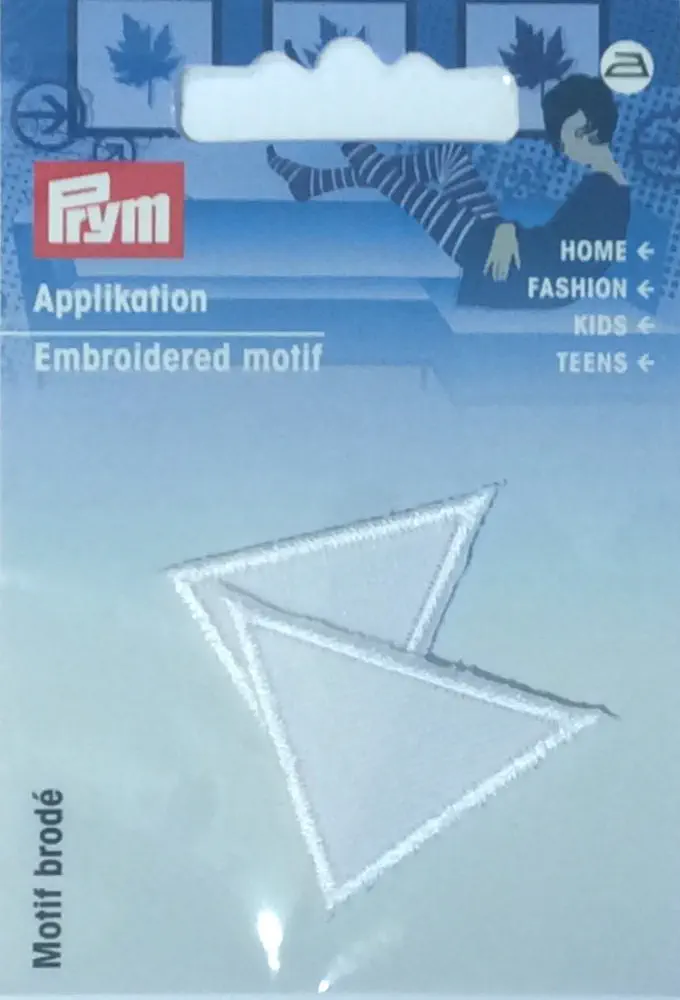 Prym 925277 Applikation Dreieck klein weiß