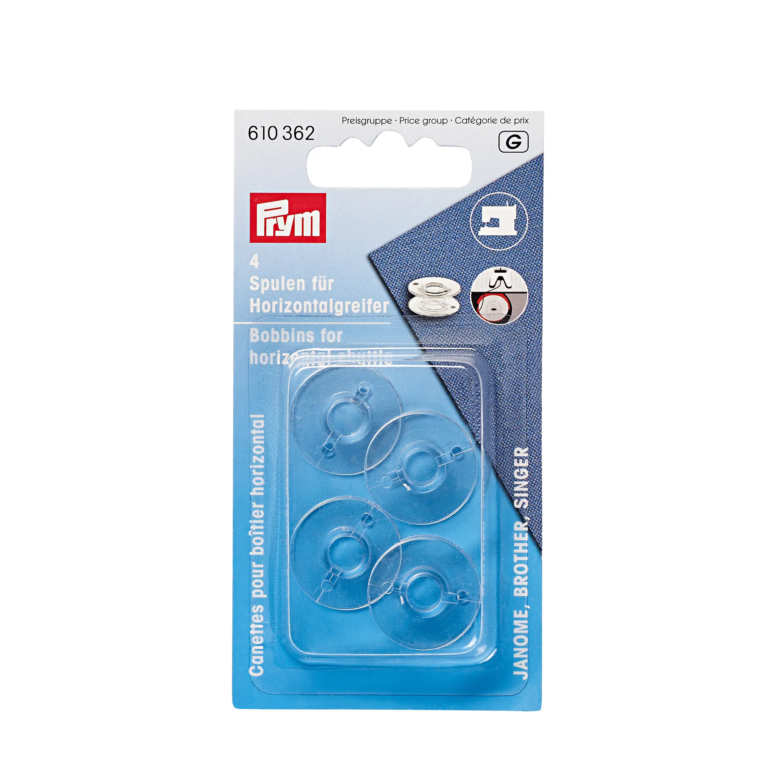 Prym 610362 Nähmaschinenspulen Horizontalgreifer 20,5mm