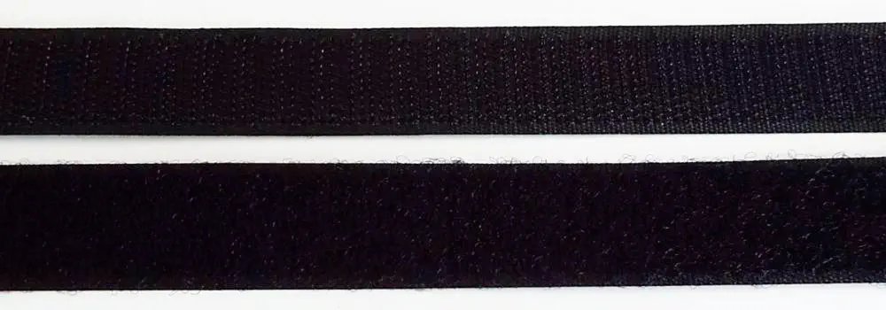Klettband Haken- und Flauschband 20 mm schwarz zum Nähen