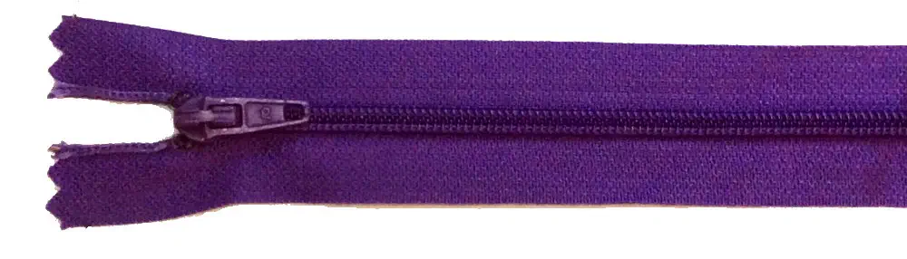 Reißverschluss violett, 060 cm Kunststoff nicht teilbar