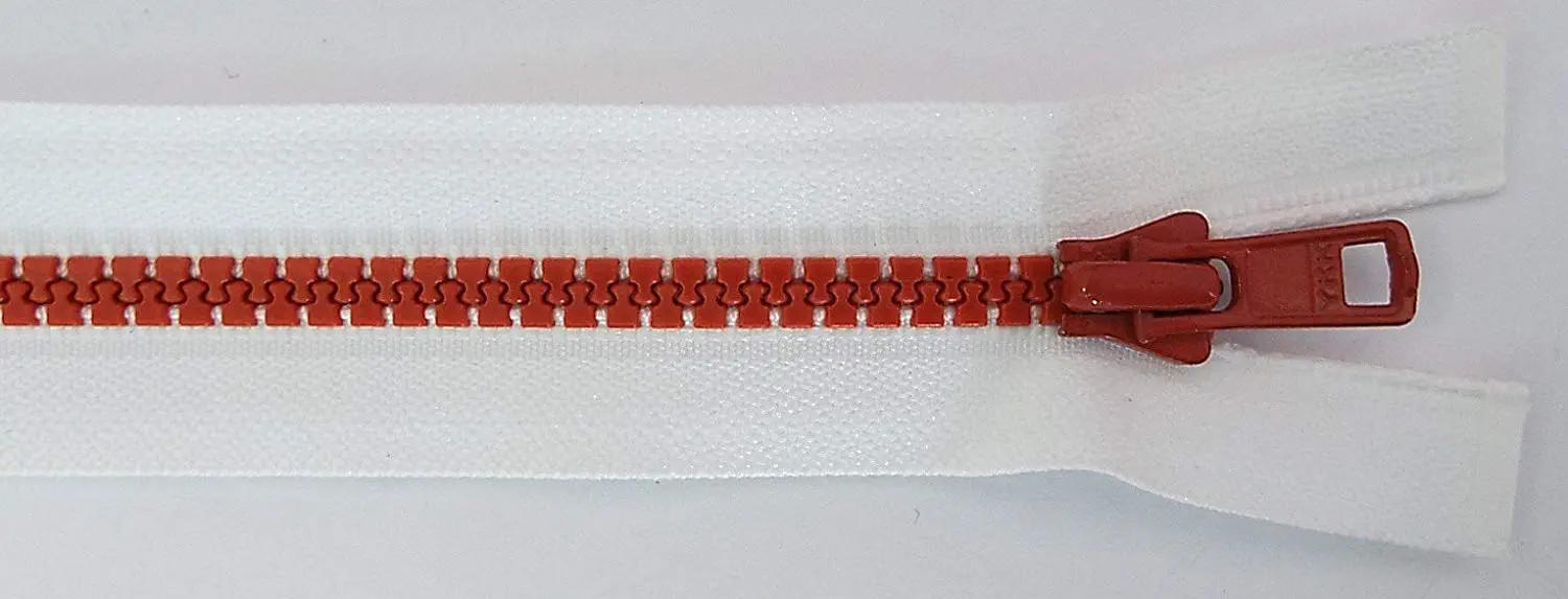 Reißverschluss weiß, 060 cm Kunststoff teilbar Krampe R