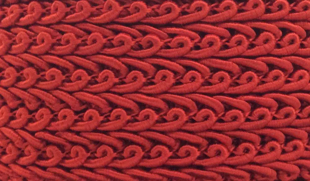 Posamentenborte 10 mm rot