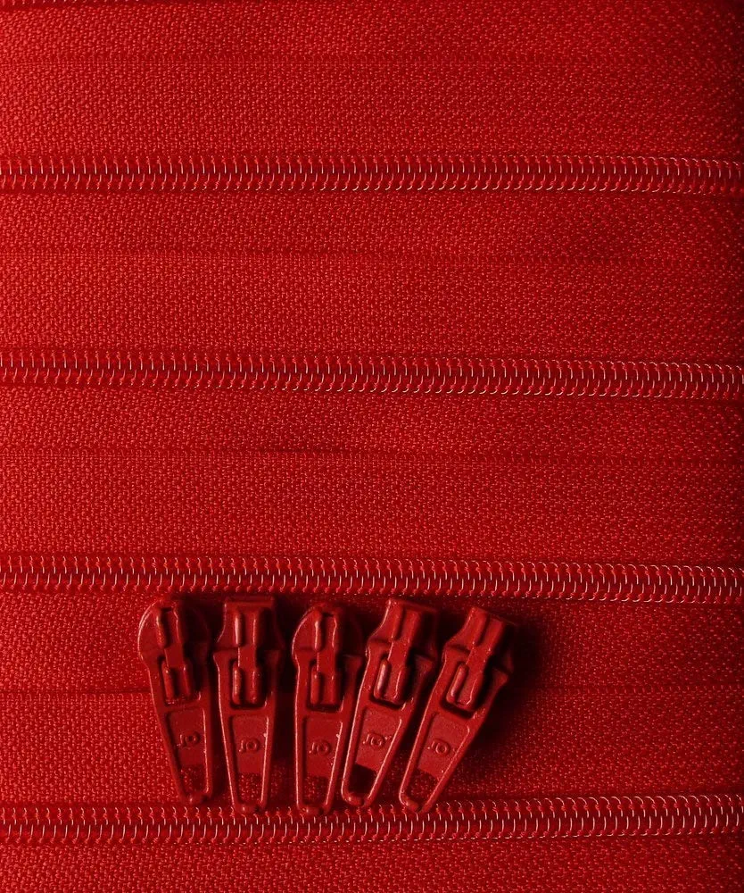 Reißverschluss rot, 500 cm Kunststoff endlos Spirale 4mm Spirale