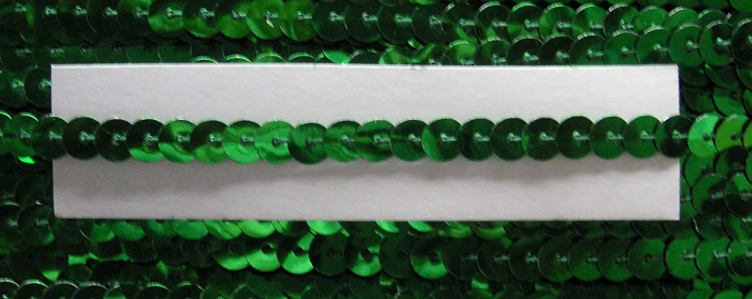 Paillettenborte grün 6 mm breit