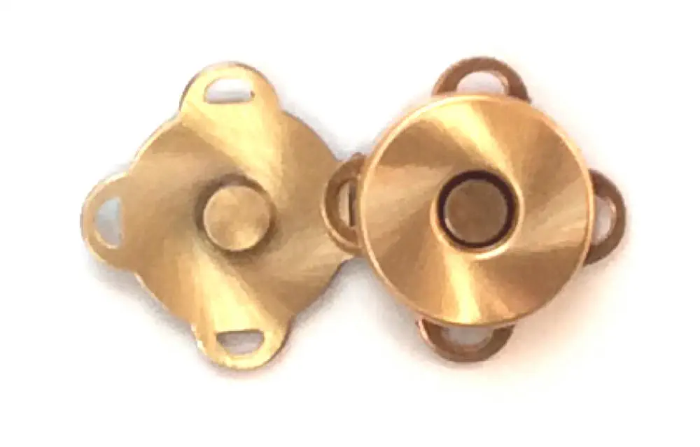 Magnetverschluß 15 mm altmessing Annähen