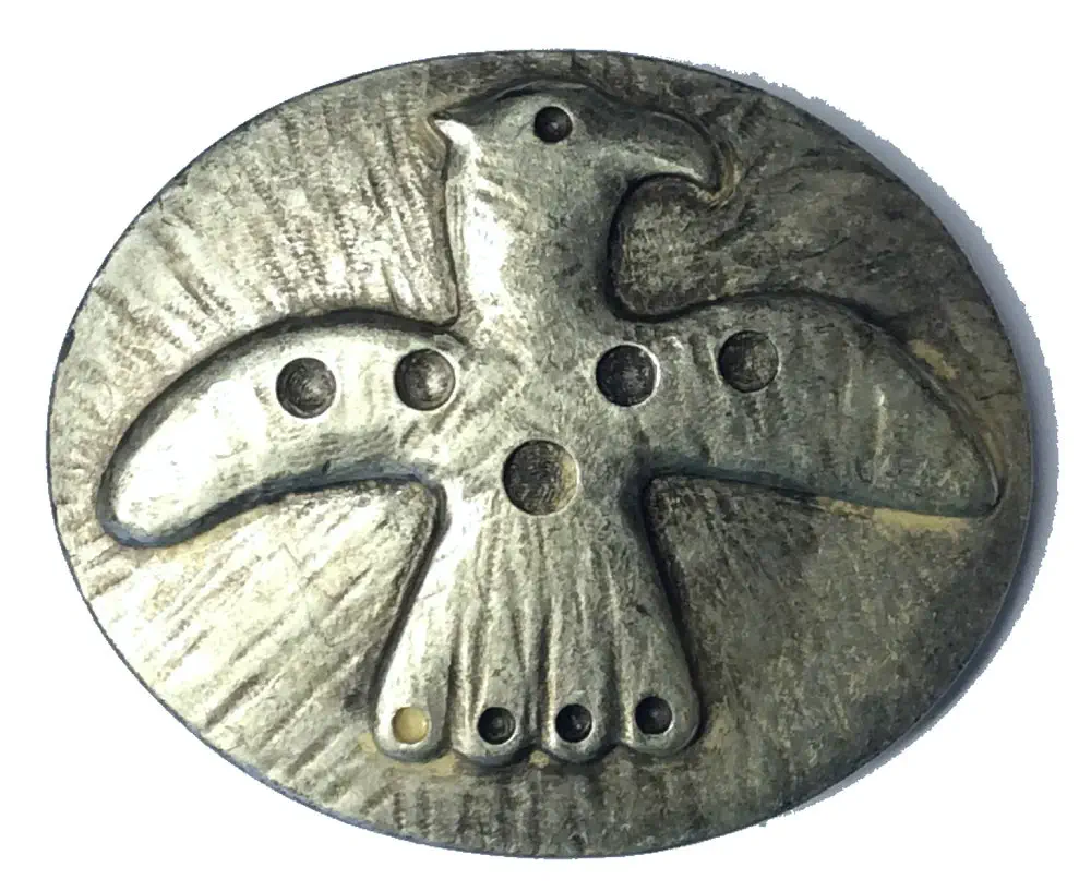 Gürtelschließe Stegbreite 40 mm silber antik