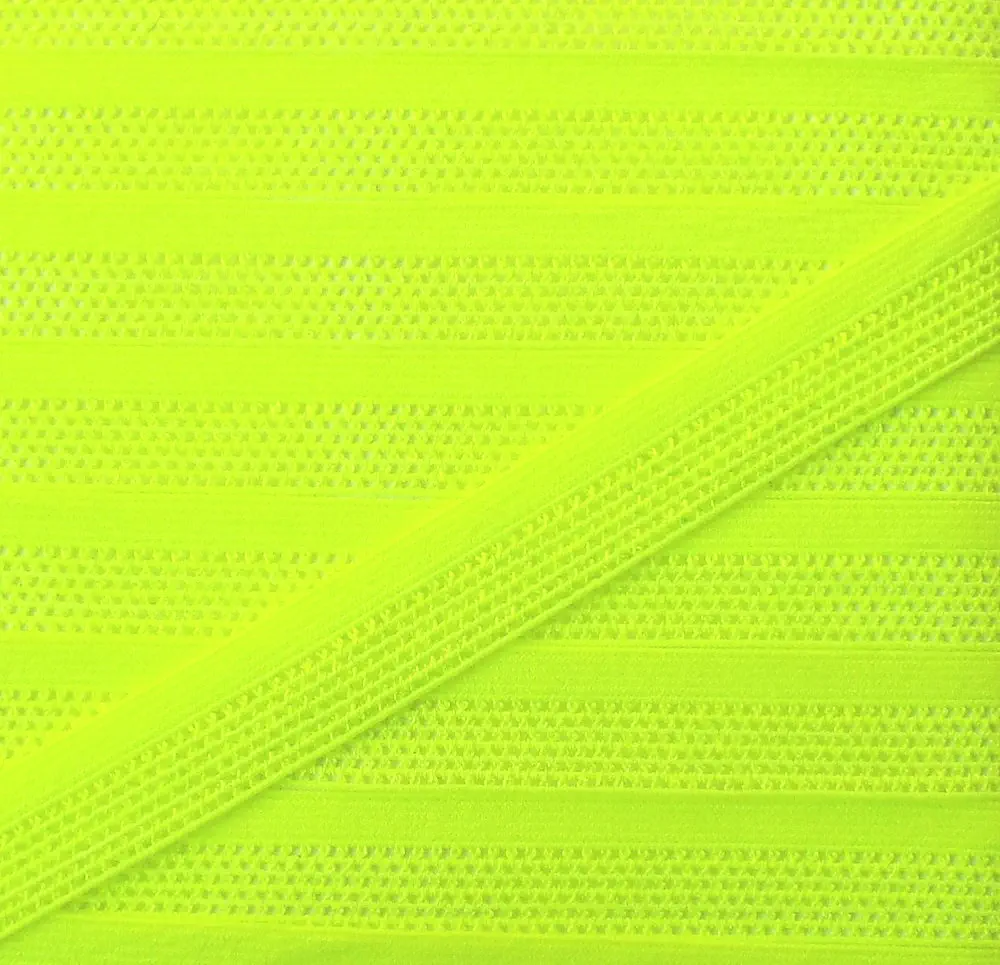 3 m Wäschespitze elastisch 11 mm neon