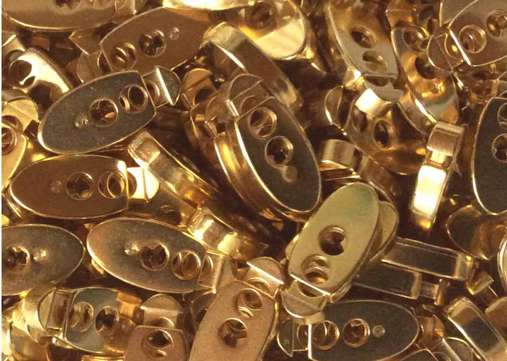 Kordelstopper gold 2-Loch