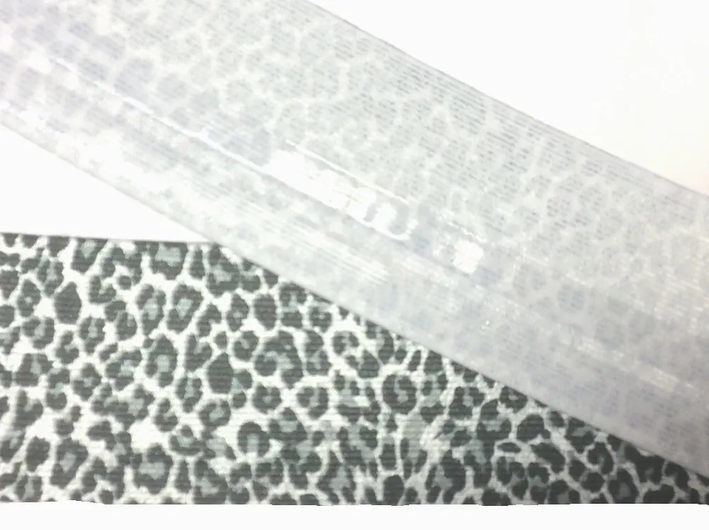 Gummiband mit Silikon Beschichtung 60 mm Leopard grau