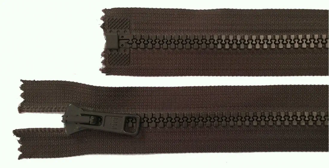 Reißverschluss grün khaki dunkel, 135 cm teilbar Krampe