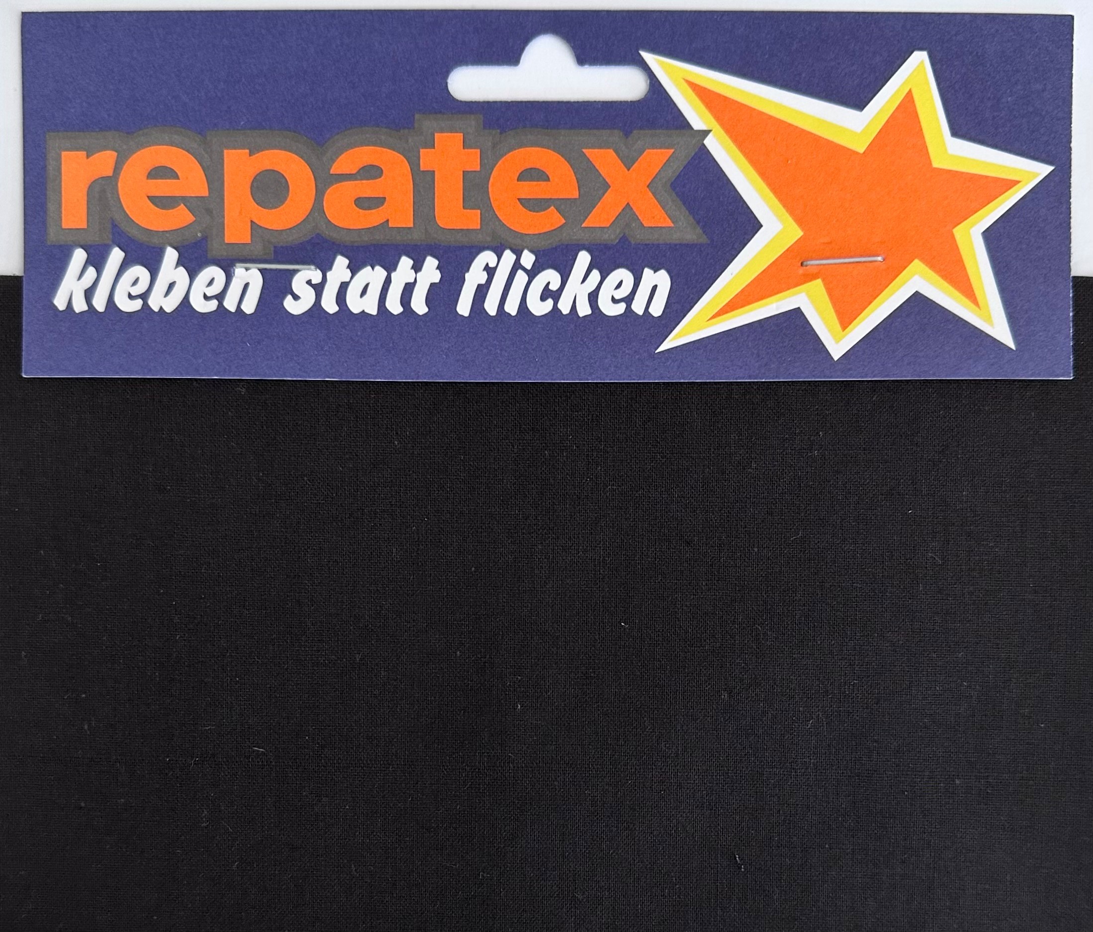 Repatex Reparatur Flicken Bügelflicken Stoff Baumwolle schwarz dunkel blau grau 10 x 42 cm